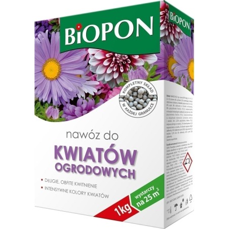 NAWÓZ BIOPON DO KWIATY OGRODOWE 1kg KARTON