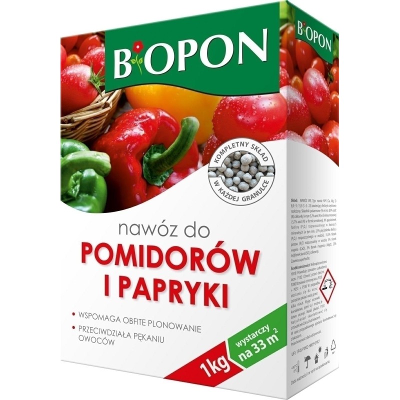 NAWÓZ BIOPON DO POMIDORÓW I PAPRYKI 1kg