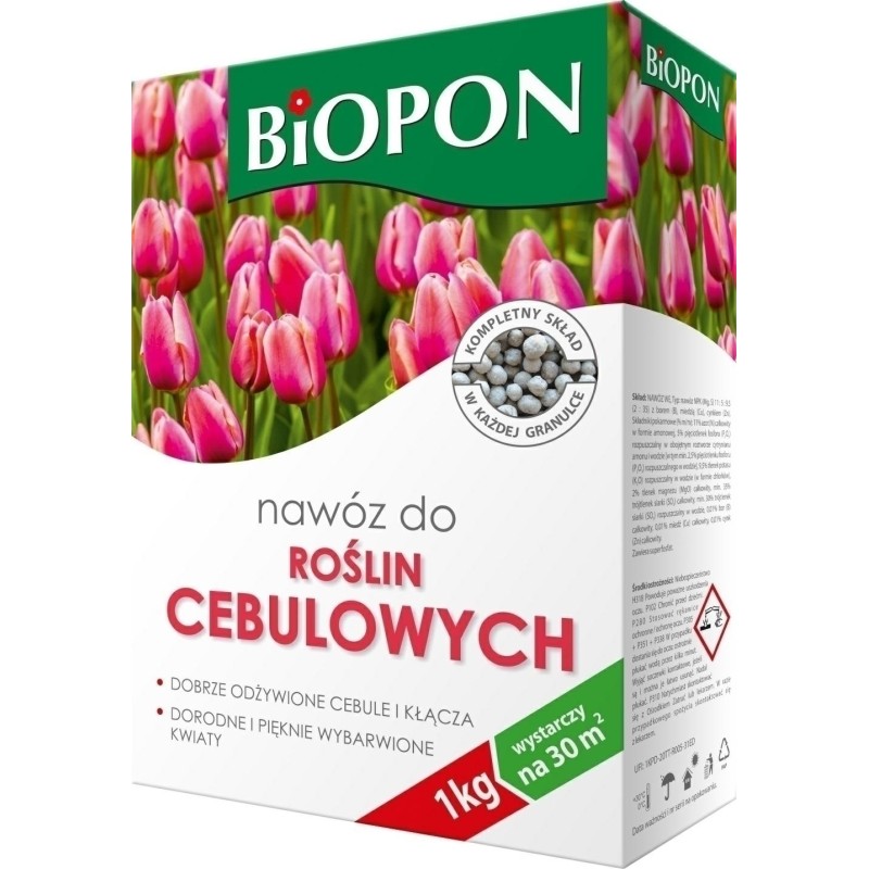 NAWÓZ BIOPON DO ROŚLIN CEBULOWYCH 1kg KARTON