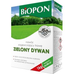 NAWÓZ BIOPON DO TRAW ZAGĘSZCZA TRAWĘ 1kg ZIELONY DYWAN KARTON