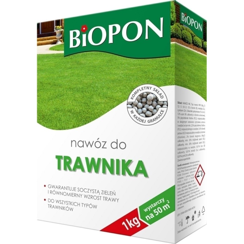 NAWÓZ BIOPON DO TRAWNIKA 1kg KARTON