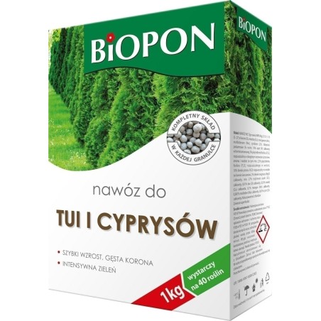 NAWÓZ BIOPON DO TUI I CYPRYSÓW 1kg KARTON