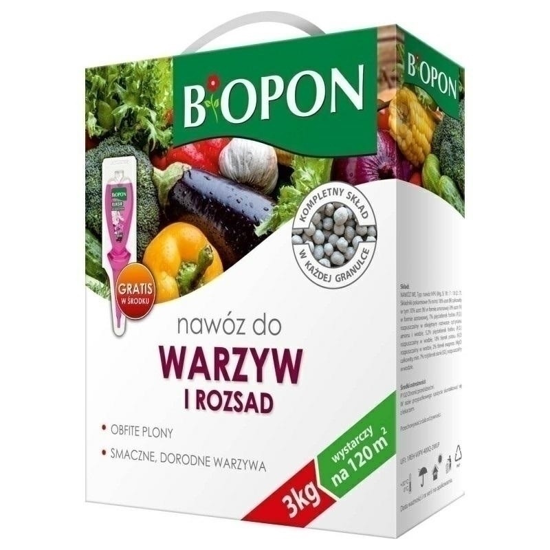 NAWÓZ BIOPON DO WARZYW 3kg KARTON