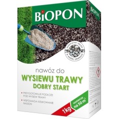 NAWÓZ BIOPON DO WYSIEWU TRAWNIKA 1kg DOBRY START KARTON