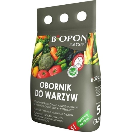 NAWÓZ BIOPON OBORNIK DO WARZYW 5l NATURAL