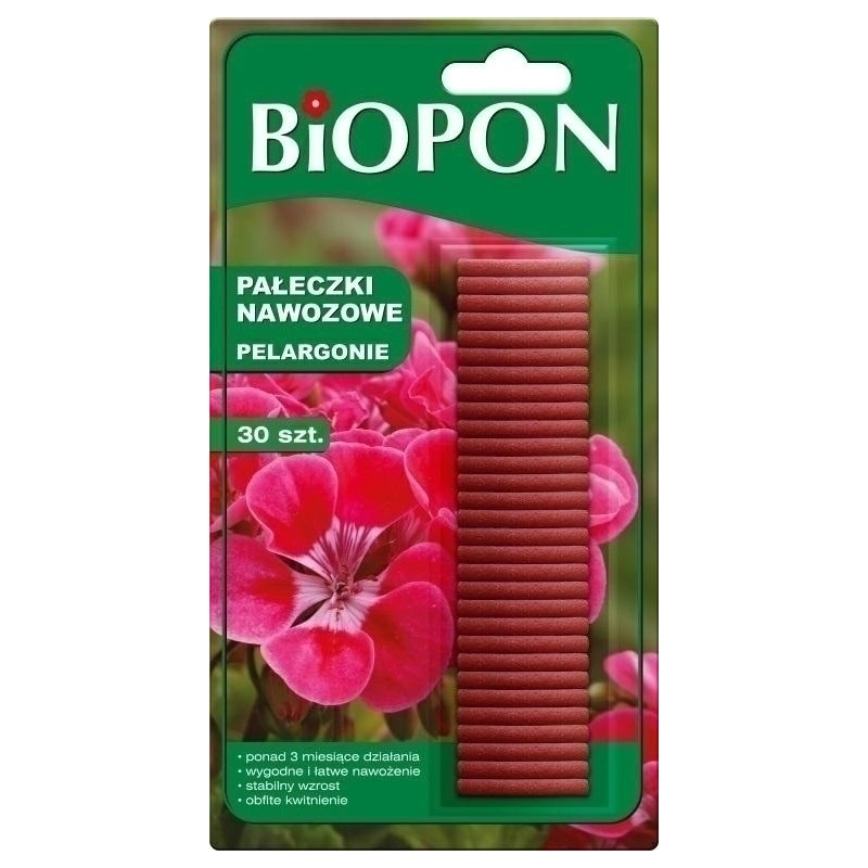 NAWÓZ BIOPON PAŁECZKI DO PELARGONII