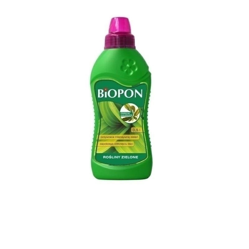 NAWÓZ BIOPON PŁYN PRZECIW CHLOROZIE 0.5l DO ROŚLIN ZIEL.