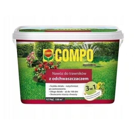 NAWÓZ COMPO DO TRAW UNIWERS 3w1 4.5kg NAWÓZ Z ODCHWASZCZACZEM