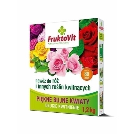 NAWÓZ FRUKTOVIT DO RÓŻ 1.2kg I INNYCH KWITNĄCYCH KARTON