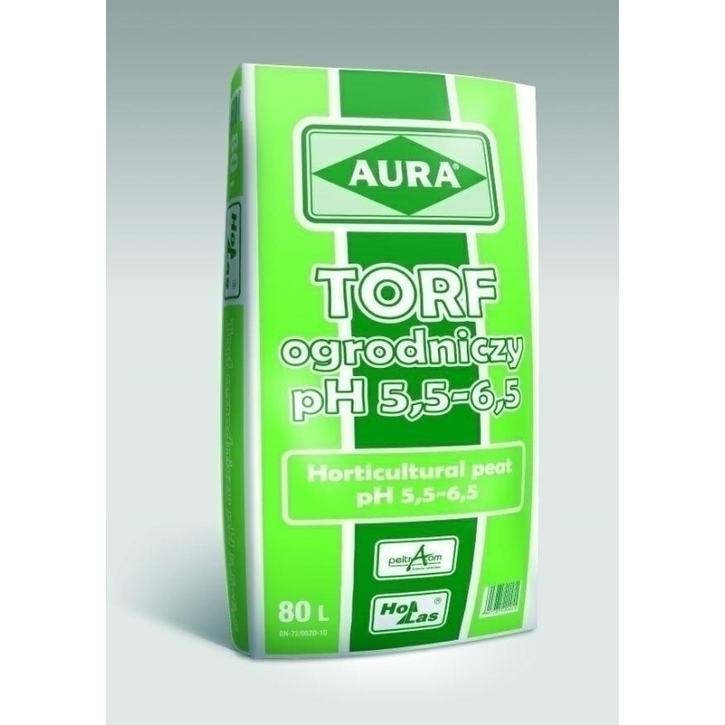 PODŁOŻE TORF ODKWASZ. pH 5.56.5 80l AURA