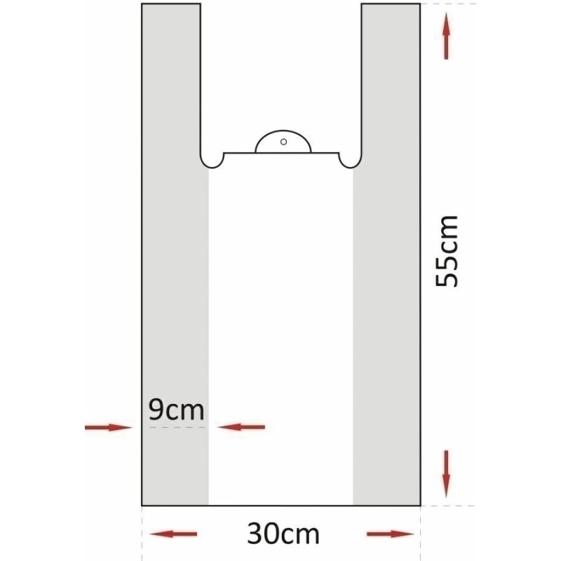 REKLAMÓWKA HDPE 30x55 180szt