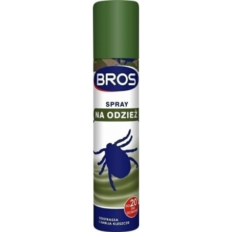 SPRAY NA ODZIEŻ 90ml ODSTRASZA I ZABIJA KLESZCZE BROS