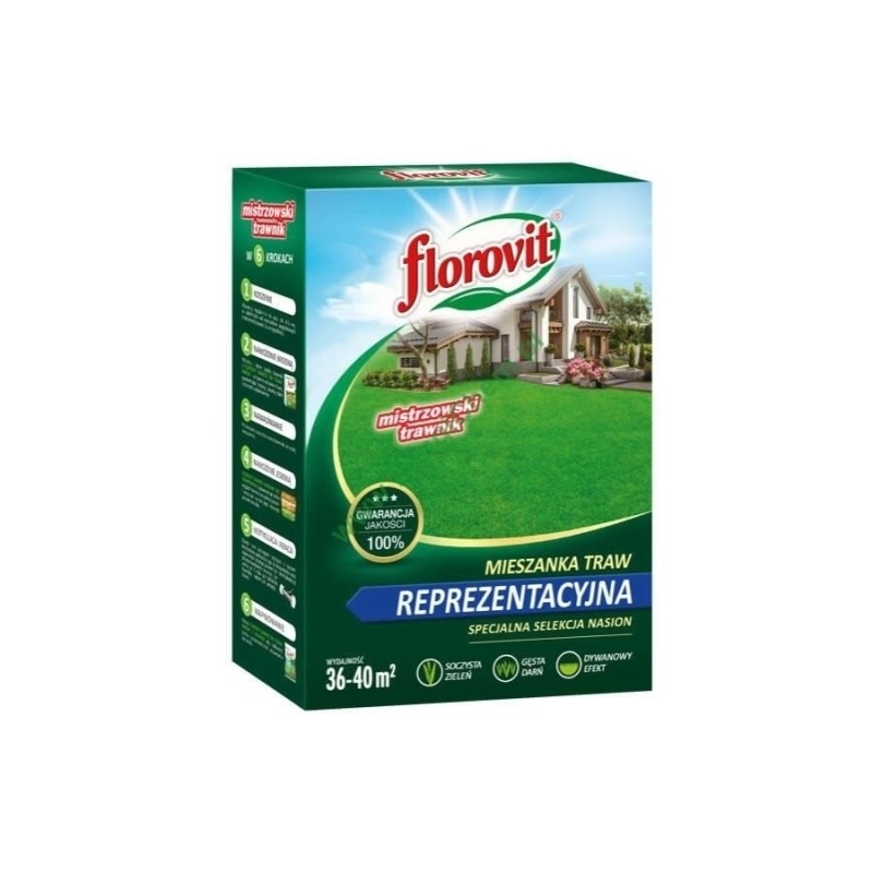 TRAWA FLOROVIT REPREZENTACYJNA 0.9kg MIESZANKI TRAW GAZONOWYCH