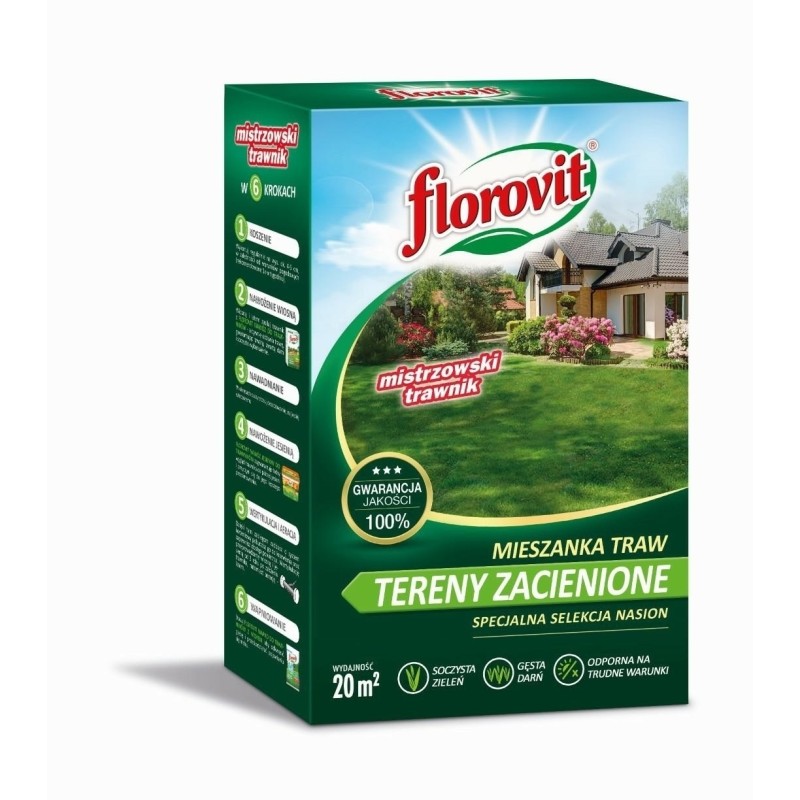 TRAWA FLOROVIT TERENY ZACIENIONE 0.5kg MIESZANKI TRAW GAZONOWYCH