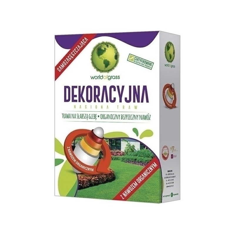 TRAWA WORLD OF GRASS DEKORACYJNA 1kg SAMOZAGĘSZCZAJĄCA AGRONAS