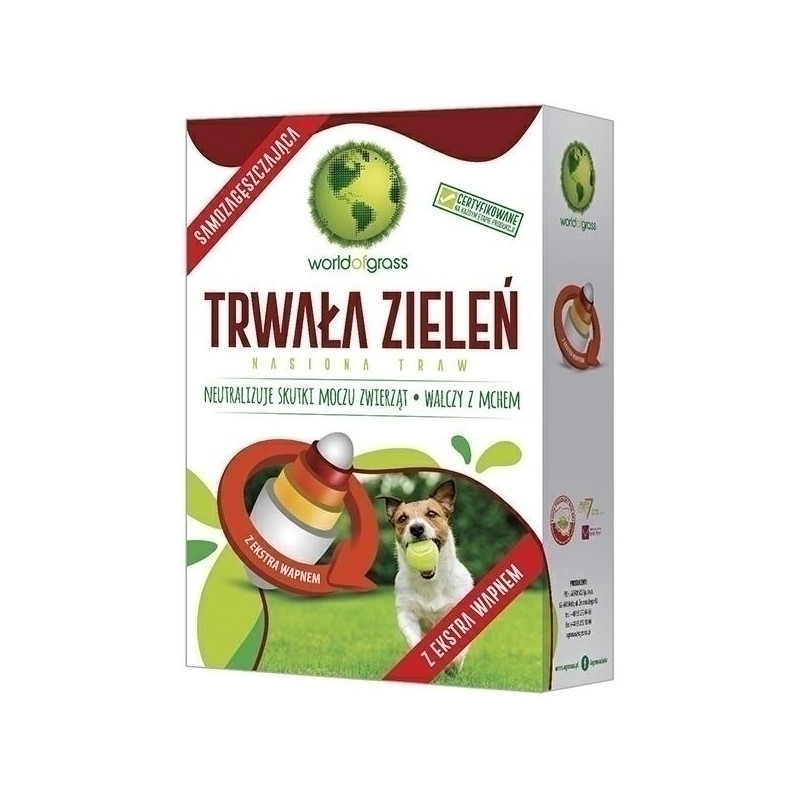 TRAWA WORLD OF GRASS TRWAŁA ZIELEŃ 1kg SAMOZAGĘSZCZAJĄCA AGRONAS