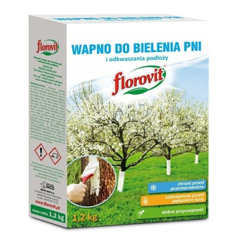 WAPNO DO BIELENIA I ODKWASZANIA 1.2kg KARTON FLOROVIT