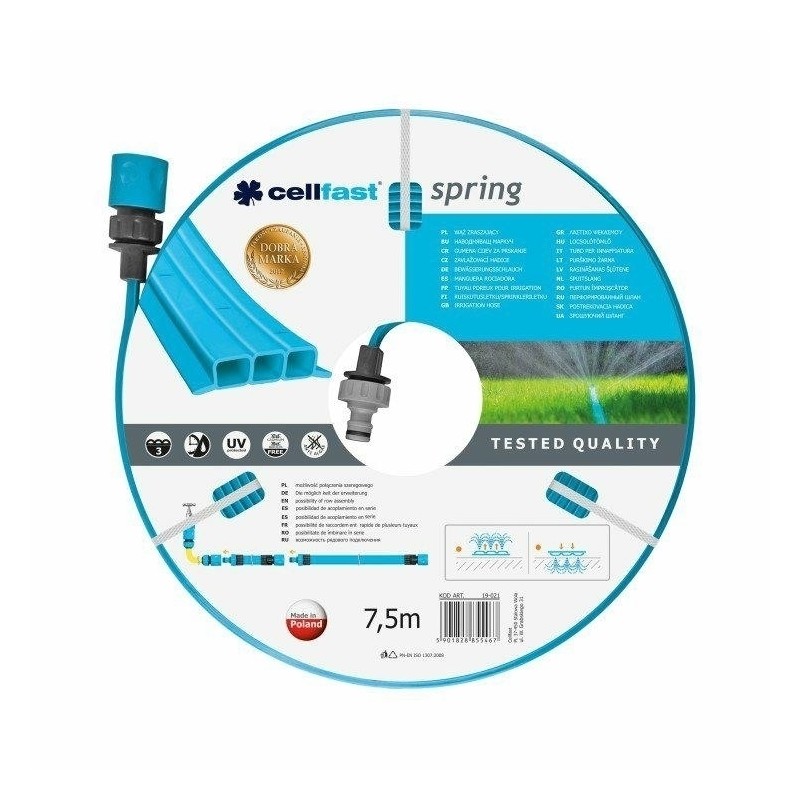 WĄŻ ZRASZAJĄCY SPRING 7.5m CELLFAST