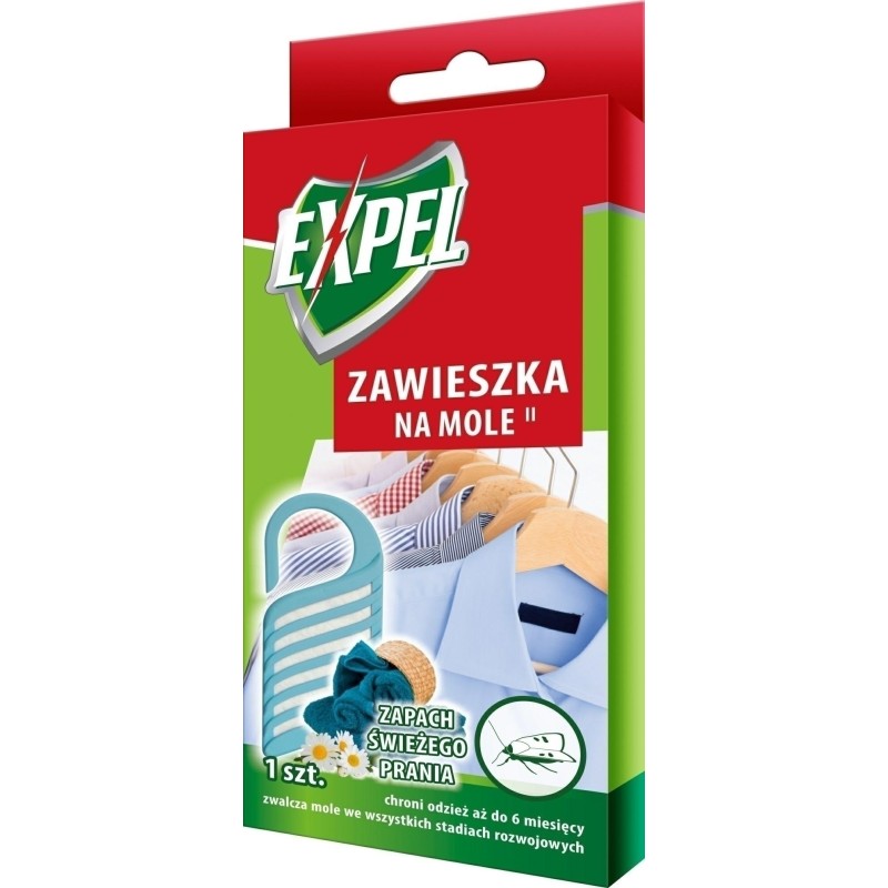 ZAWIESZKA NA MOLE ZAPACH ŚW.PRANIA 1szt EXPEL