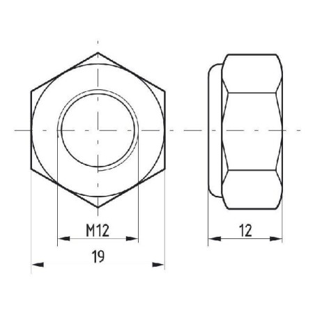 Kramp Nakrętka samohamowna drobnozwojna  M14 x 1.5 mm