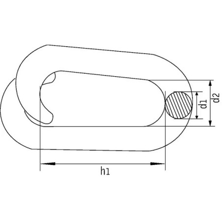 Ogniwo zbijane ocynk 10 mm łącznik do łańcucha