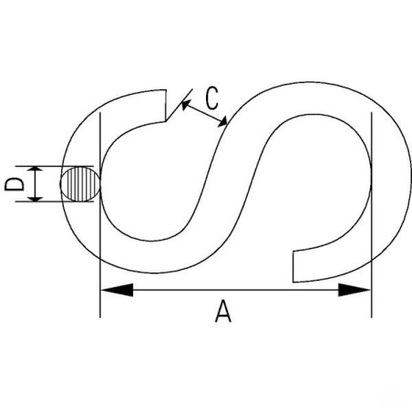 Kramp Złącze łańcucha typu "S" ocynk, 5 mm