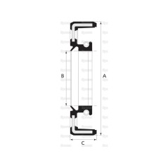 Imperialny Uszczelnienie wału obrotowego, 1 1/2'' x 2 1/2'' x 3/8'' 