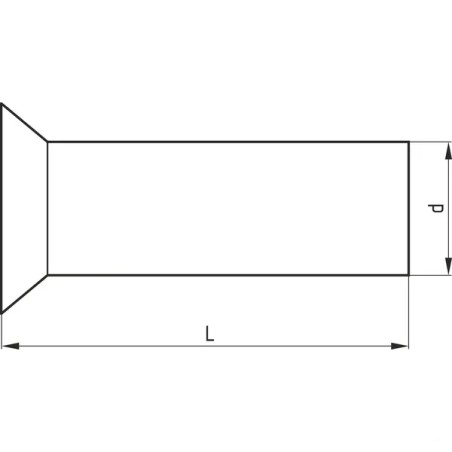 Kramp Nit stalowy stożkowy, 6.0 x 24 mm (op - 0.5 kg)