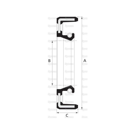 Imperialny Uszczelnienie wału obrotowego, 1 1/8'' x 1 1/2'' x 1/4'' Pojedyncza warga