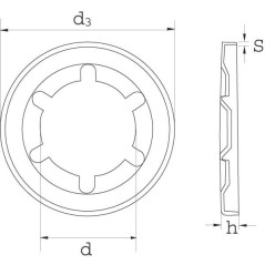 Starlock Pierścień zabezpieczający 6 mm