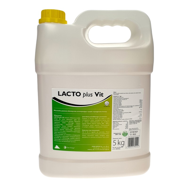 Over Lacto plus Vit New 5 kg, słodki preparat przeciwko ketozie