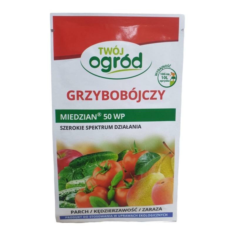 O/ Miedzian środek grzybobójczy 50 WP 10g oprysk