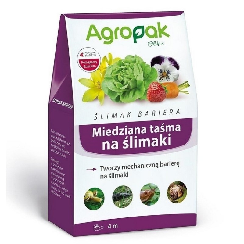 ŚLIMAK Bariera 4m Agropak Miedziana Taśma na Ślimaki