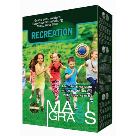 T/ MaxiGrass Recreation torba foliowa 1kg Mieszanka Traw Trawnikowych