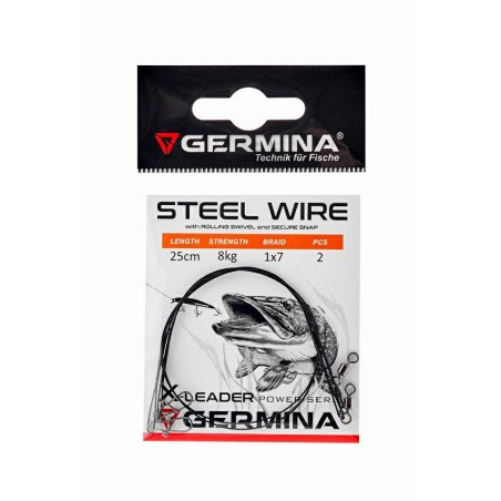 PRZYPON STEEL WIRE XLEADER1X725CM8kg GERMINA