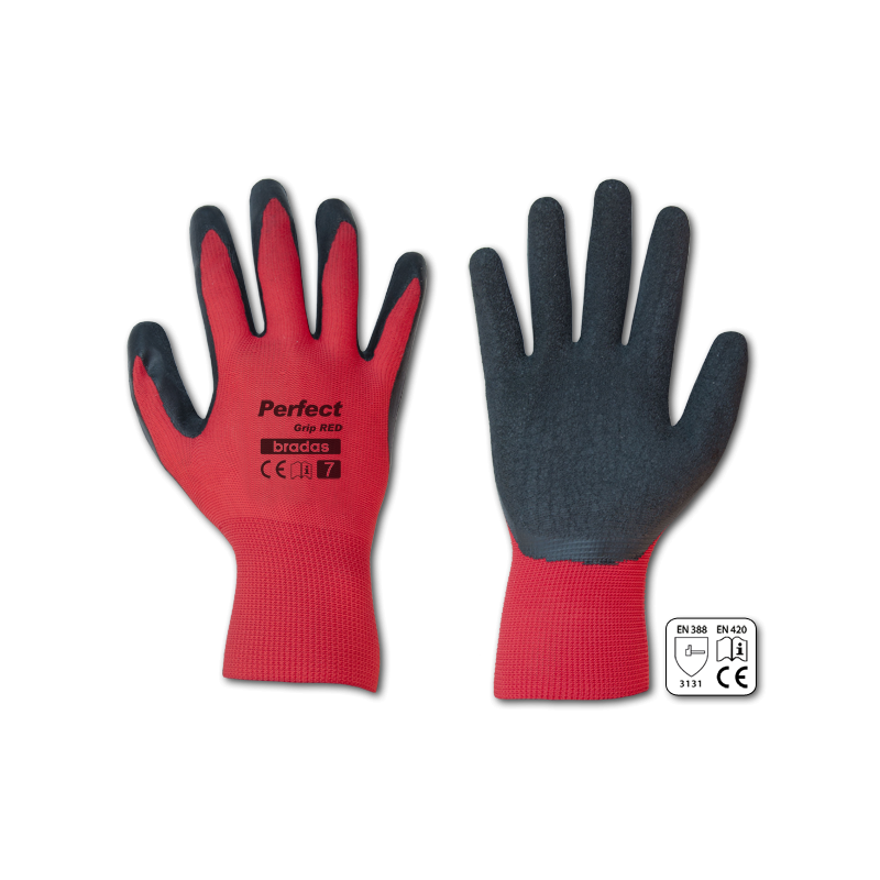 RĘKAWICE PERFECT GRIP RED NR 9 CZERWONE