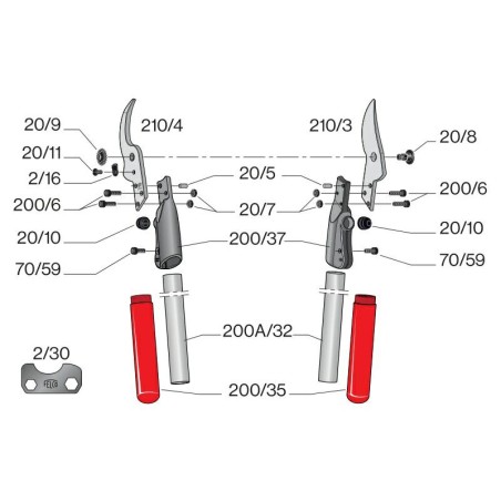 SEKATOR DO GAŁĘZI FELCO 210A50