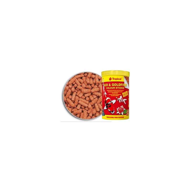 Pokarm Pałeczki Czerwone 1L Tropical Koi&Goldfish Colour Sticks 