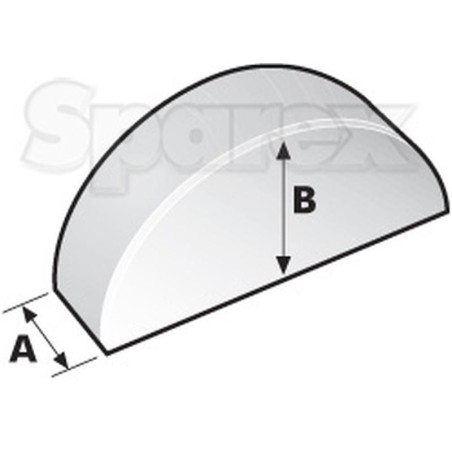 Klin Półksiężycowy 3 x 5mm (DIN | Standard No.DIN 6888)