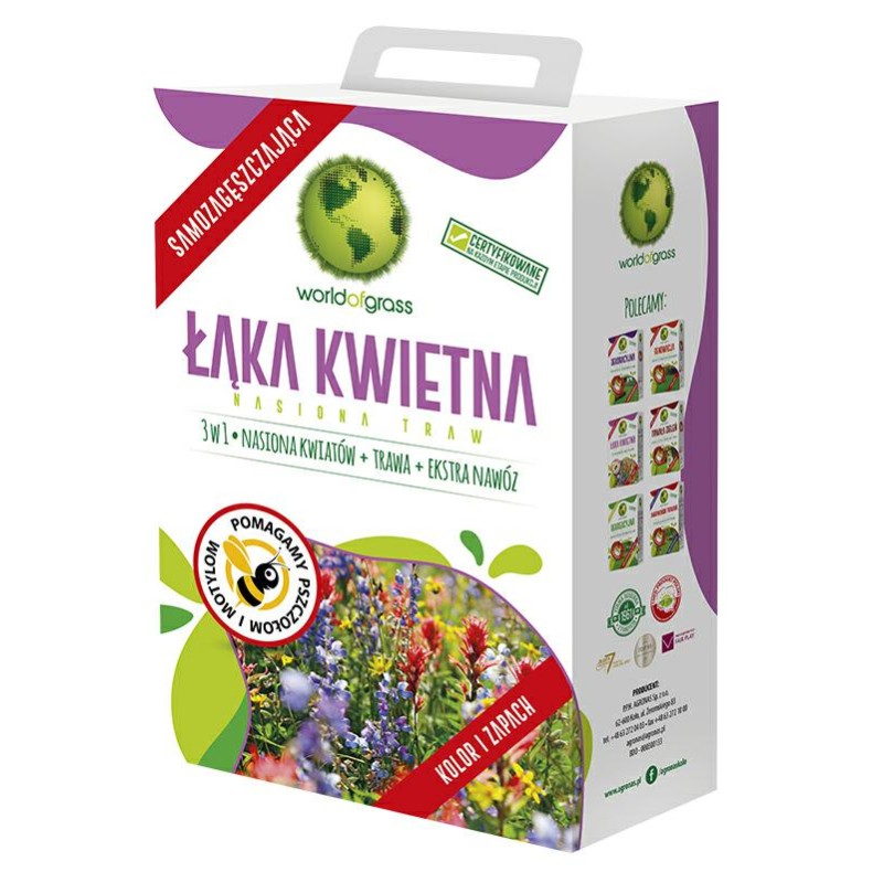 Trawa World Of Grass Łąka Kwietna 5,5Kg " Naturalne Wsparcie Dla Pszczół I Motyli" Agro-Nas
