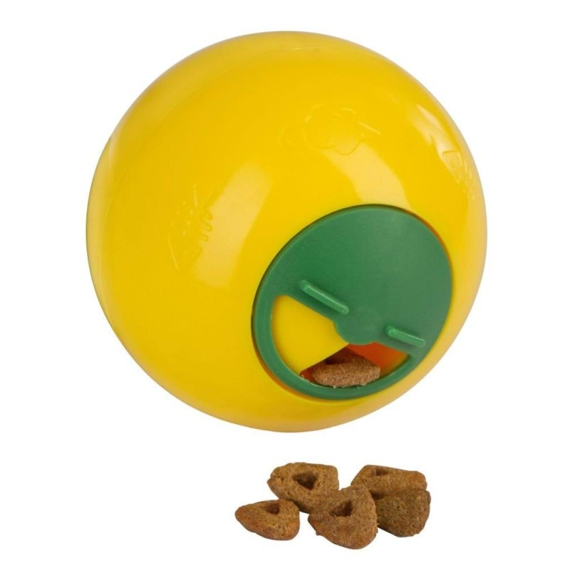 Zabawka rozwijająca dla psa Snack Ball, 7,5 cm, żółta, Kerbl