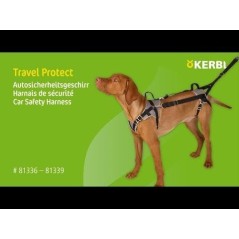 Szelki bezpieczeństwa dla psa Travel Protect, długość 26 - 29 cm, Kerbl