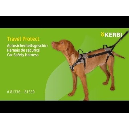 Szelki bezpieczeństwa dla psa Travel Protect, długość 26 - 29 cm, Kerbl