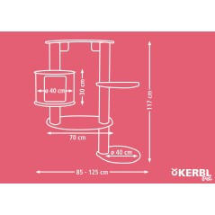 Drapak ścienny dla kota Dolomit Pro, biały, Kerbl 