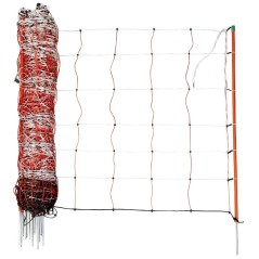 Siatka dla owiec TopLine Net, 50m, 108 cm, poj. szpic, biało-pomarańczowa, Kerbl 