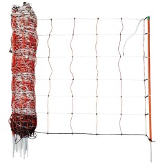 Siatka dla owiec TopLine Net, 50m, 90 cm, pod. szpic, biało-pomarańczowa, Kerbl 