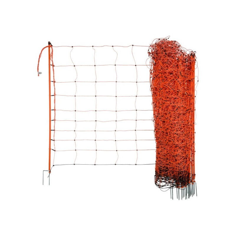 Siatka dla owiec OviNet, 50m, 108 cm, podw. szpic, pomarańczowa, Kerbl