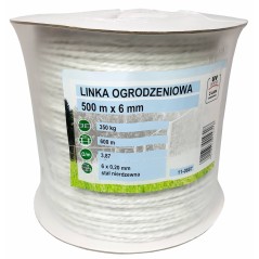 Linka ogrodzeniowa ECONOMY, 500 m x 6 mm, biała, Kerbl 