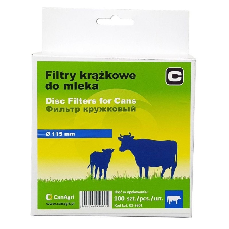 Filtr krążkowy do mleka, śr. 115 mm, 100 szt., Can Agri