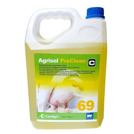 Płyn do mycia wymion Agrisol PreClean 69, 5 kg, Can Agri